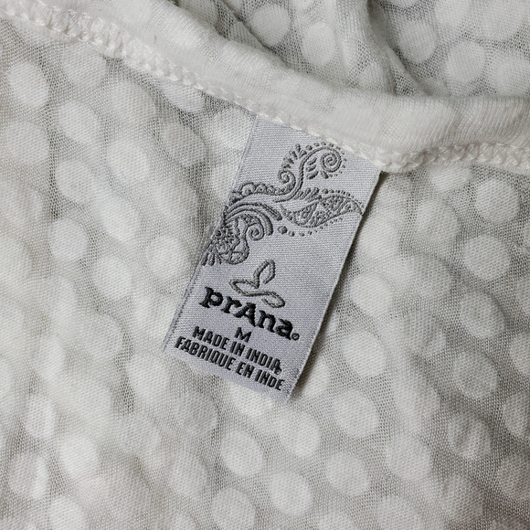 Prana Cherish Tee White Sheer Swiss Dot Women's Size Medium EUC NWOT - Picture 14 of 16